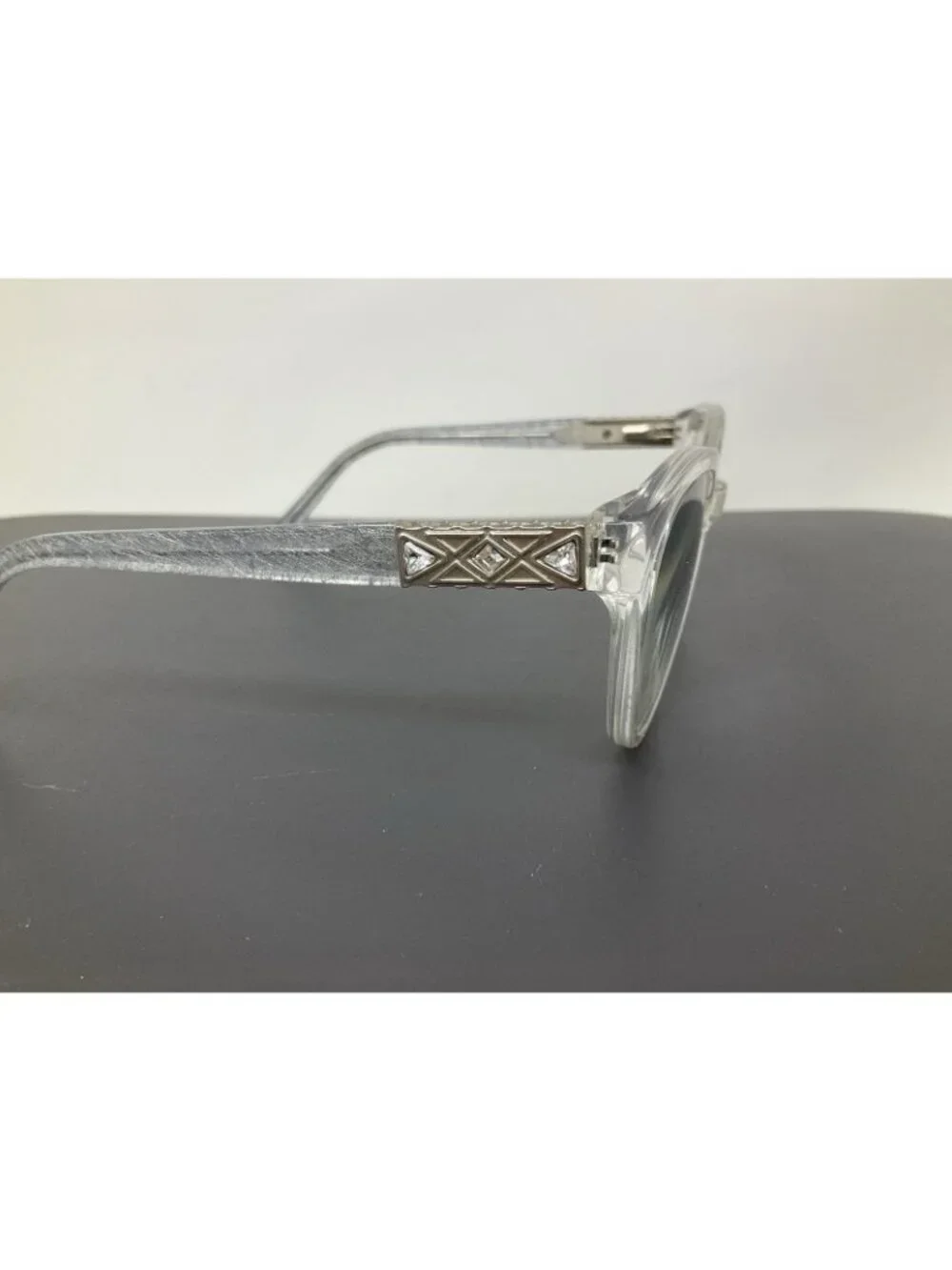 Oleg Cassini Eyeglasses Frame Clear Silver OCO 569 971 Full Rim 53-18-140